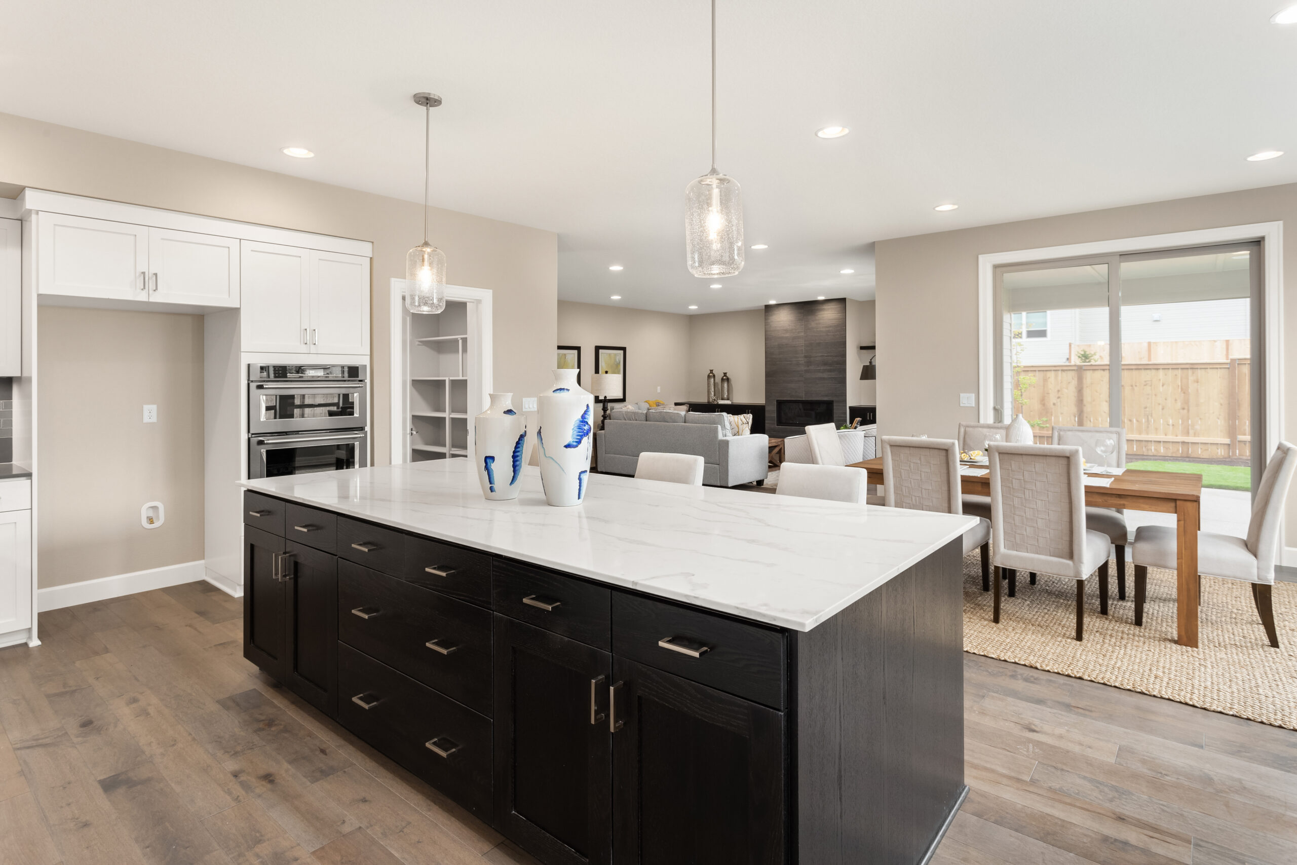 Luxury Kitchen Project with Center Isle Marble Table top